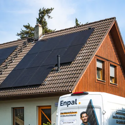 House with Solar Panels